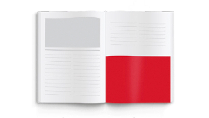 Half page horizontal advertisement layout