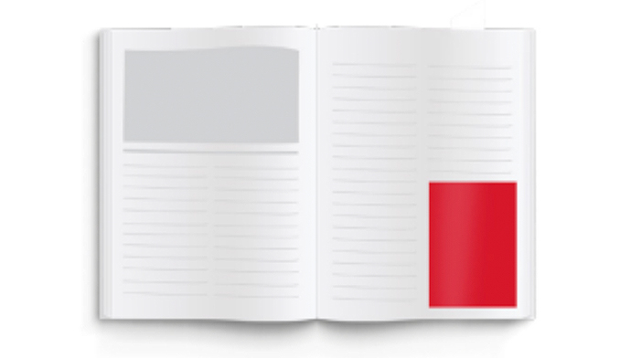 Quarter page advertisement layout